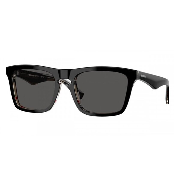 NEW BURBERRY SQUARE BLACK MEN BE4434 4121/87 SUNGLASSES BE4434 412187 EYEWEAR